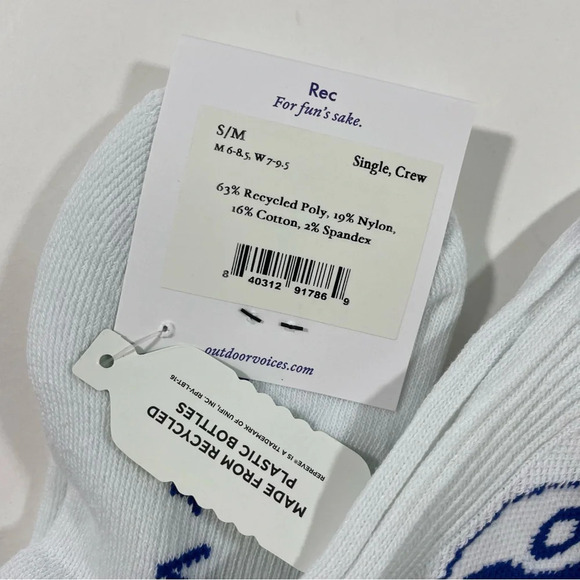 New Outdoor Voices Yin Yang Graphic Crew Socks - Picture 3 of 4